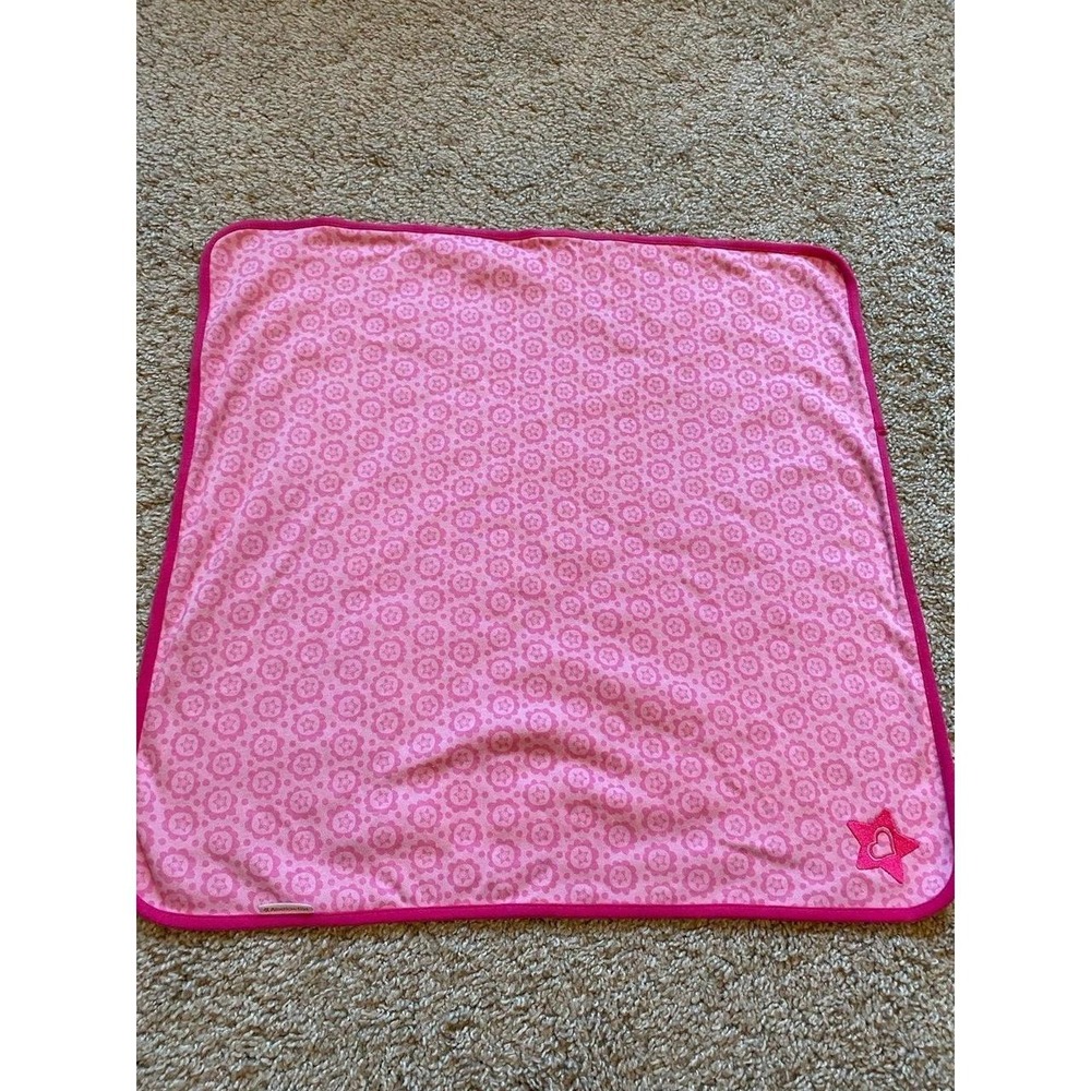 American Girl Doll Blanket Stars Heart Bitty Baby Snuggle 18" x 18" s4